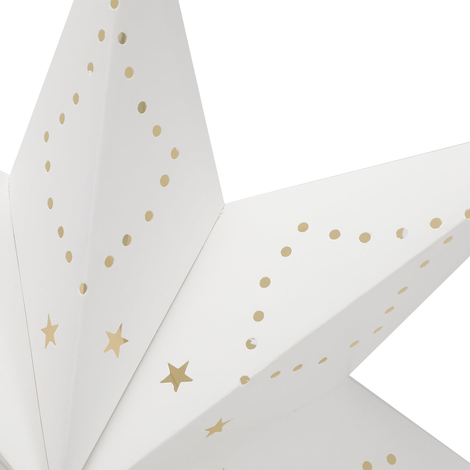 SWANEW Weihnachtsstern Tischlampe, Holzsockel, Weißer 3D-Papierstern φ42cm, Dekorative Papierstern Weihnachten Tischlampe mit Kabelschalter, E14, inkl. Leuchtmittel