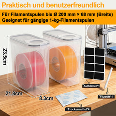 SWANEW 3D Filament Aufbewahrungsbox 4L, PP-Box für 3D Druck Filament