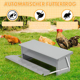 SWANEW Futterautomat hühner, Huhn Gänse Futterspender, 5 kg, mit Handschuhen und Löffel