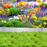 SWANEW Rasenkante Beeteinfassung, Verzinkt Metall Beetumrandung 100x15cm/18cm Mähkante Palisade Gartenbeet