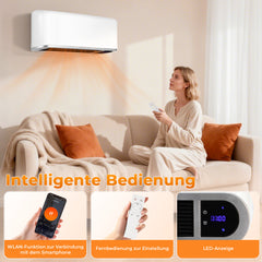 SWANEW Heizlüfter Keramik 2000W, Wandheizung, Wifi Elektroheizung, mit Fernsteuerung