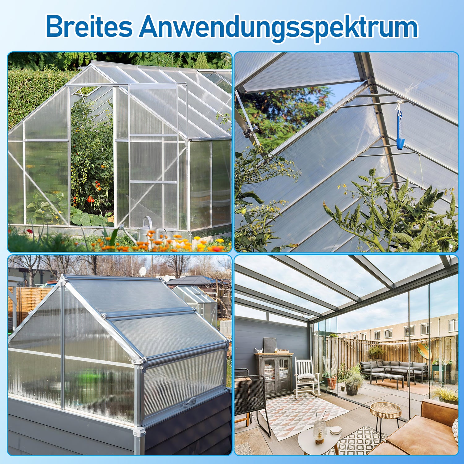 4mm Polycarbonat Hohlkammerstegplatte 10,25 m² Transparent