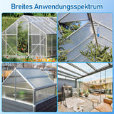 SWANEW 14x Polycarbonat Hohlkammerstegplatte Doppelstegplatte UV-beständigen Stegplatte Gewächshausplatte Für Gewächshaus Gartenbau Carports 60.5 x 121cm, 4mm | 10,25 m², Transparent
