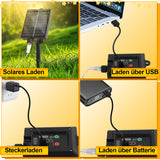 SWANEW Solar Eisregen Lichterkette, Solarlichterkette, 5/10/15M Weihnachten Deko