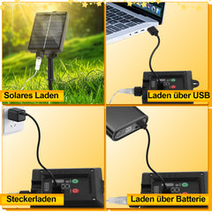 SWANEW Solar Eisregen Lichterkette, Solarlichterkette, 5/10/15M Weihnachten Deko