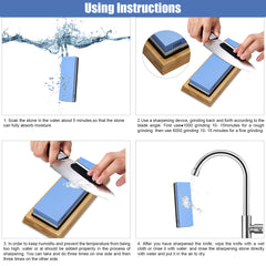 SWANEW Schleifstein Abziehstein Wetzstein Doppelseitig Messerschärfer 1000/6000