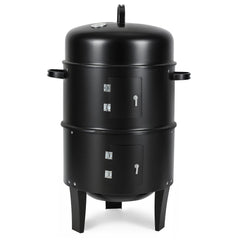 SWANEW 3 in 1 Räucherofen, Smoker Grill für Räuchern, Holzkohle Räuchertonne