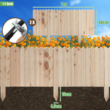 SWANEW Rasenkante Holz, Beetumrandung, Steckzaun, Gartenpalisade