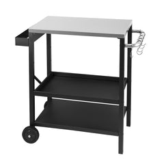 SWANEW Grillwagen, Grilltisch Höhenverstellbar, BBQ Arbeitsfläche, auf Rädern