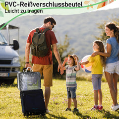 SWANEW Vorzeltteppich Outdoor Camping Teppich Zeltteppich HDPE Zeltunterlage Campingteppich Campingmatte Grau Blau