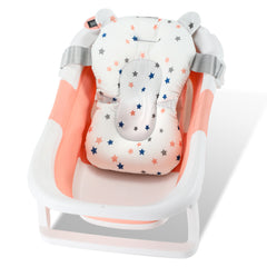 SWANEW 50L Baby Badewanne, Faltbare babywanne mit Anti Stütze, baby wanne mit Echtzeit-Temperaturmessung, Badewanneneinsatz Baby-Badewanne, für Babys 0-6 Jahre