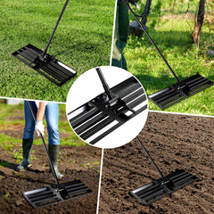 SWANEW Rasen rakel, Rasenschieber, Flächenebner,  Wiese Rechen, 75cmx25cm