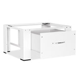 SWANEW Waschmaschinen Untergestell - Waschmaschine Sockel mit integrierter Schublade, verstellbares Podest, 62.5x54.5x32.5cm