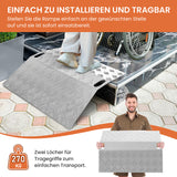 SWANEW Türschwellenrampe, Rollstuhlrampe, 60/80/100cm Alu Auffahrrampe, Schwellenbrücke