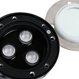 SWANEW Bodeneinbaustrahler Aussen  Warmweiß Runde Bodenstrahler, 3W IP67 WasserdichtBodenleuchte aus Edelstahl für [Energieklasse G]