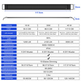 SWANEW LED Aquarium Beleuchtung, 24/7 Modus, wasserdicht, 55-150cm, Aufsetzleuchte Vollspektrum Licht