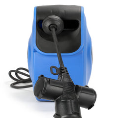 SWANEW Automatik Kabelaufroller 20M+1.5M Kabelaufroller, mit 3-Fach Anschluss, Kabeltrommel mit Stopfunktion,Verlängerungskabe, mit 180° drehbar Wandhalterung, für Wandmontage