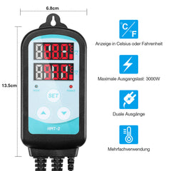 SWANEW Temperaturregler Infrarotheizungen Thermostat 230V 3000W Frostschutzthermostat Digitaler