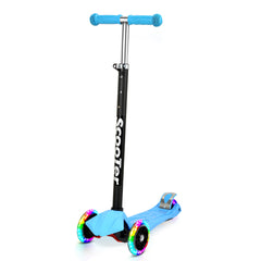 SWANEW Kinderroller Funscooter Tretroller Kickroller 3-Rad-Kinderroller LED-bis 50kg belastbar, Höhenverstellbar
