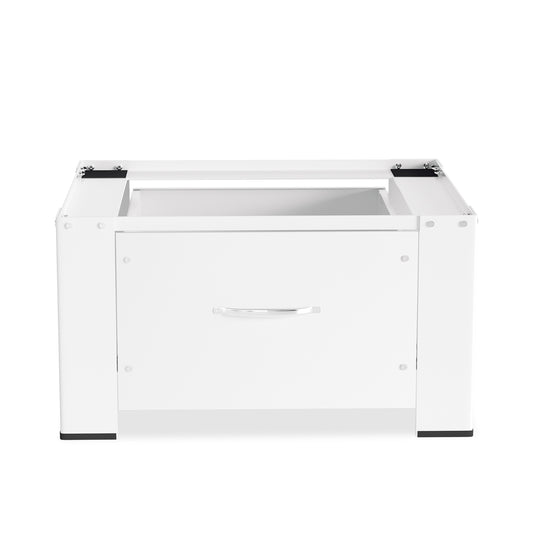 SWANEW Waschmaschinen Untergestell bis 150kg,  Waschmaschinen-erhöhung mit integrierter Schublade, Waschmaschine Sockel, verstellbares Podest, 62.5x54.5x32.5cm