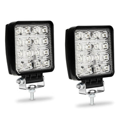 SWANEW 48W LED Arbeitsscheinwerfer, IP67 Wasserdicht Rechteck Zusatzscheinwerfer, 12V 6500K LED Scheinwerfer, Rückfahrscheinwerfer