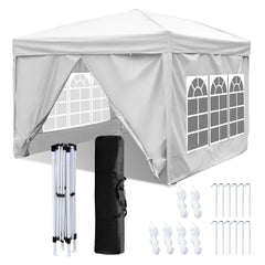 SWANEW Faltpavillon, 3x3m Pavillon, Gazebo Wasserdicht, Partyzelt UV-Schutz