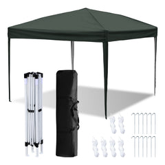 SWANEW Pavillon 3x3m, Pop-up Faltpavillon, 3 Höhenverstellbar, UV Schutz Gartenzelt