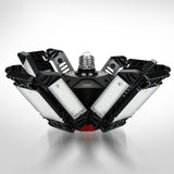 SWANEW Led Werkstatt Deckenleuchte, Garagenlampe 200W, Led Garagenbeleuchtung 20000LM 6500K, Werkstatt Beleuchtung mit 12 Verstellbaren Paneelen, E26 / E27 Werkstattbeleuchtung für Keller [Energieklasse F]