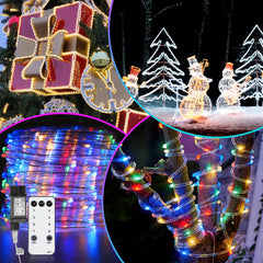 SWANEW 10 Meter LED Lichterschlauch Außen, Wasserfest LED Schlauch, mit Fernbedienung & Timer, Dimmbar & Memory-Funktion, IP65 [Energieklasse F]