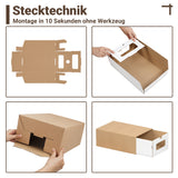 SWANEW Aufbewahrungsboxen mit Sichtfenster & Schublade, Faltbare Schuhboxen, Stapelbar Allzweckbox