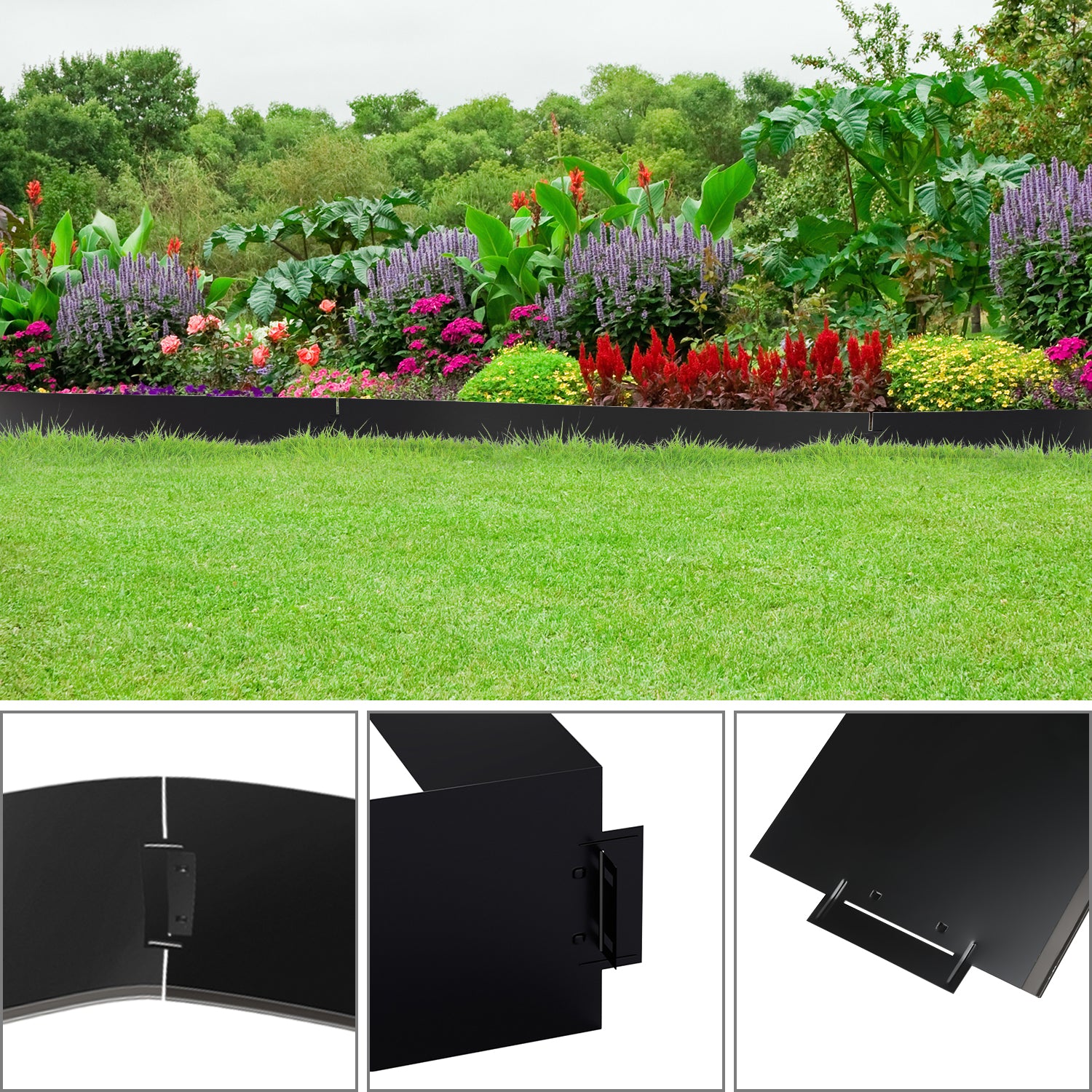 Rasenkante verzinkt Metall Höhe 15cm/18cm