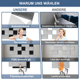 SWANEW Akustikpaneele selbstklebend, Akustikplatten, Akustikschaumstoff, 30x30x0.9cm