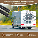 SWANEW Airlineschienen, Zurrschienen Alu halbrund mit Zurrösen und Endkappen, schwarz