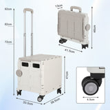 SWANEW Einkaufstrolley Klappbar, Transport Trolley, mit neigbarer Teleskopgriff & Deckel 45L/50L