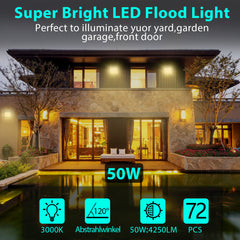 SWANEW LED Strahler, 20/30/50/100W LED Fluter, Warmweiß/Kaltweiß Außenstrahler, IP66 Scheinwerfer (kein Stecker)