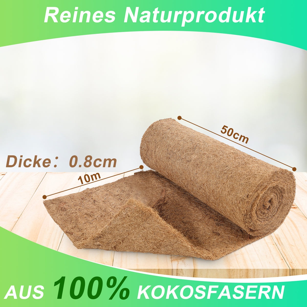 SWANEW Kokosmatte Winterschutz und Kälteschutz für Pflanzen I 1200g/㎡ Böschungsmatte mit Naturlatex I Baumschutz für kübelpflanzen