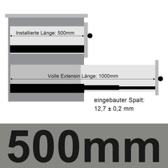 SWANEW Schubladenschienen 250 - 550 mm, Schubladen  Schienensystem mit Selbsteinzug, Teleskopschiene vollauszug Schubladenauszüg, Kugelführung, Tragkraft 35 Kg