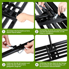 SWANEW Rasen rakel, Rasenschieber, Flächenebner,  Wiese Rechen, 75cmx25cm