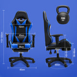 SWANEW Bürostuhl Gaming Stuhl, Ergonomischer Computerstuhl, Gaming Chair mit Fußstütze, Lendenkissen und Kopfkissen, 150 kg Belastbarkeit