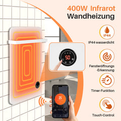 SWANEW Infrarotheizung, Wandheizung Elektroheizung, Touch Heizpaneel 400W/600W
