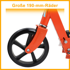 Kinderscooter Aluminium mit 205 mm Rädern & 3-fach höhenverstellbar