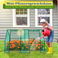 SWANEW Gewächshaus Klein, UV-beständige PE-Plane Foliengewächshaus, Tomatenhaus 180*90*90CM