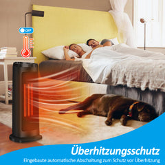 SWANEW Heizlüfter leise Weiß Heizung Konvektor 2000W Schnellheizer Angebot Heizgerät