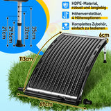SWANEW Poolheizung Solar, Sonnenkollektor Pool 113 x 69 x 35cm, Solarheizung 10000 L/H, 32-40mm Anschluss Erweiterbar