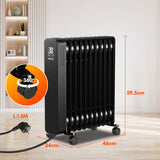 SWANEW Ölradiator Elektroheizung 2500W, Thermostat, Ölheizung  Energiesparend