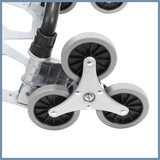 SWANEW Treppensteiger sackkarre klappbar, bis 75kg, Transportkarre extra Langer Teleskopgriff 100 cm, Aluminium treppensackkarre
