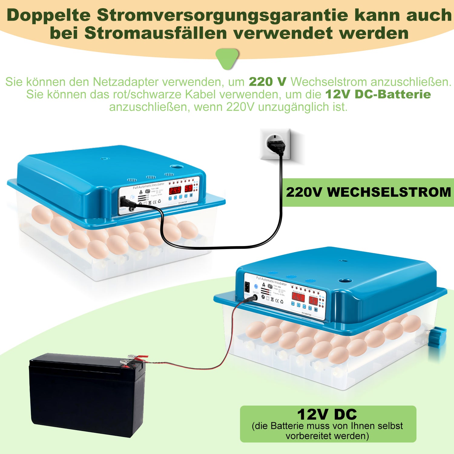36 Eier Brutmaschine Vollautomatisch