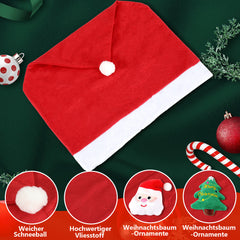 SWANEW 6/12er Set Weihnachten Stuhlhussen, Stuhlbezüge,  stuhlüberzug Stretch
