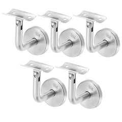 SWANEW Edelstahl Handlaufhalter, Handlaufträger mit Abdeckrosette, Handlauf Wandhalter Neigung Verstellbar Wandbefestigungen, Handlaufstütze