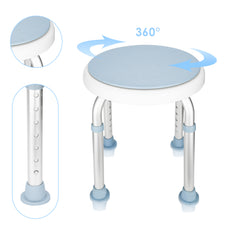 Duschhocker für Senioren 360°Drehbarer Runder